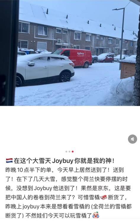 暴雪寒潮席捲歐洲 網友稱半夜下單早上收到“京東快遞” | 新民僑梁