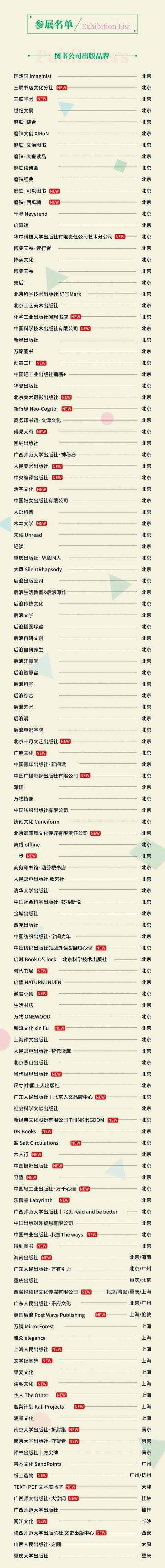 今年北京圖書市集5月將在郎園舉行，出版品牌全名單公佈