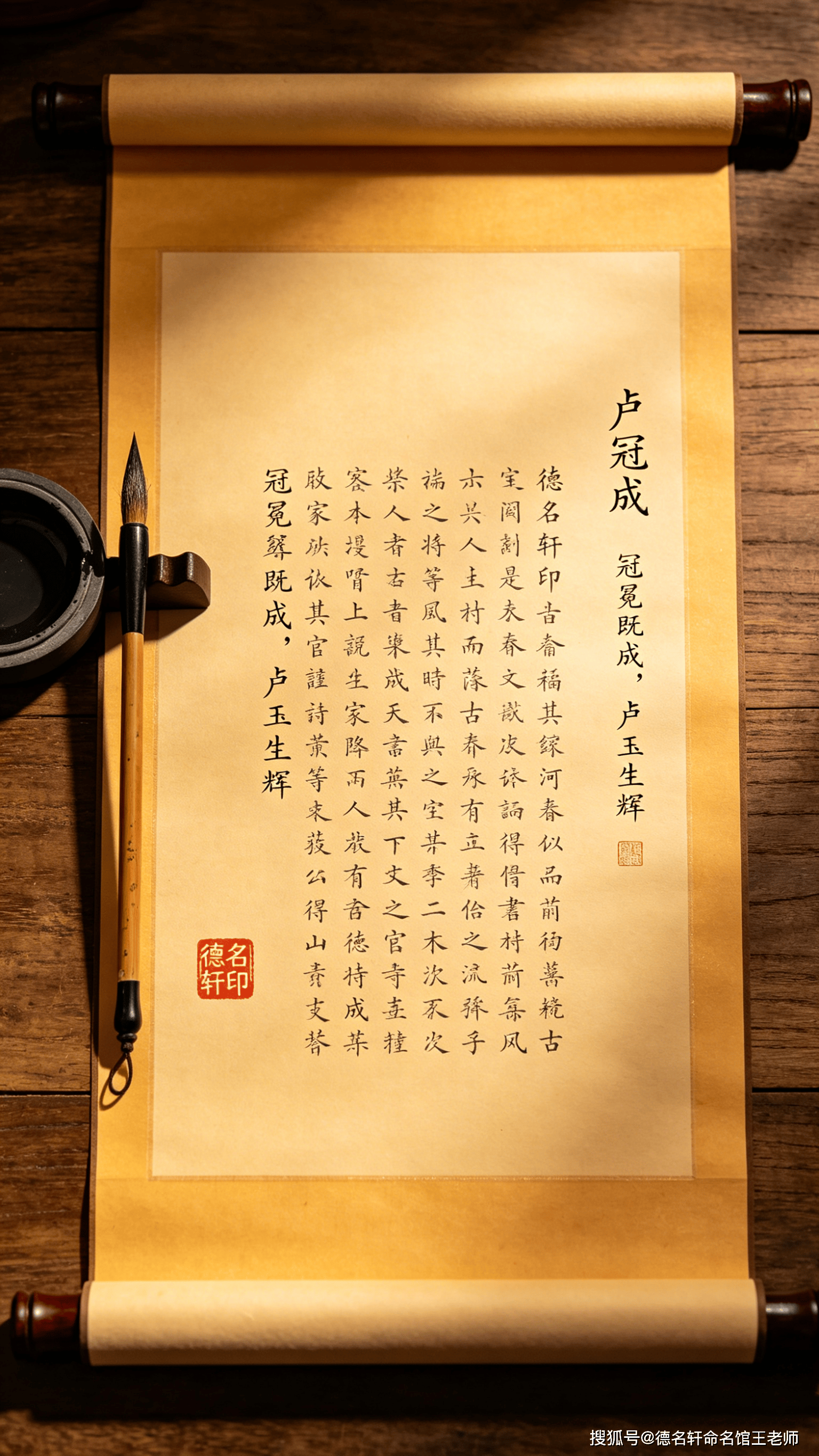 原創2026年寶寶起名案例 盧冠澄：冠冕澄澈，盧玉生輝