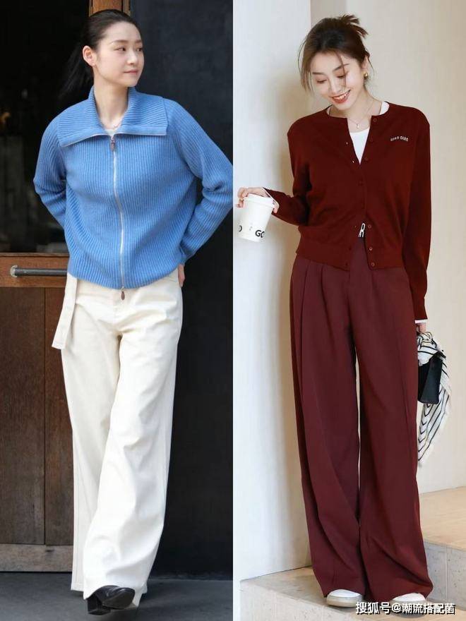 原創今春的“針織衫+闊腿褲”，太美太氣質了！尤其適合中年女性借鑑