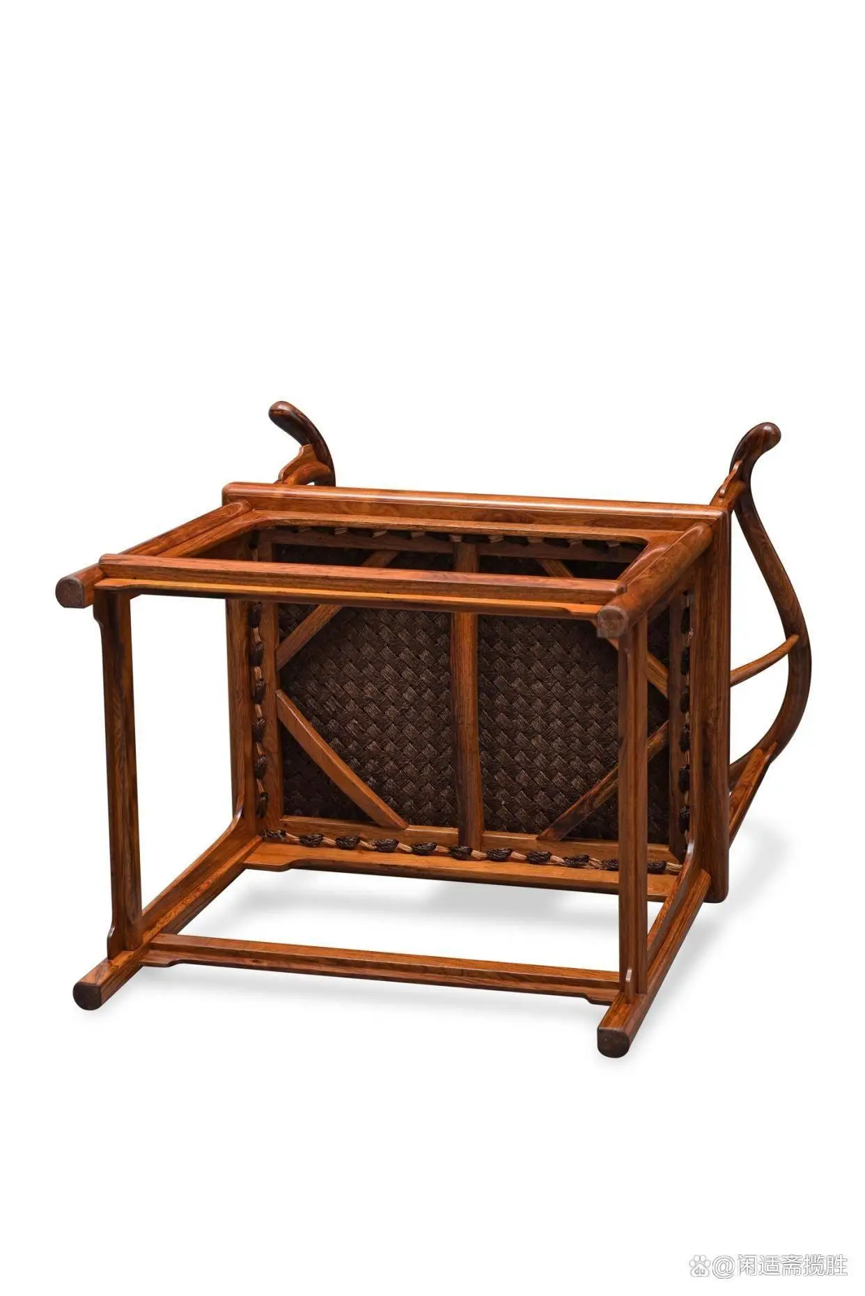 天圓地方，收藏級黃花梨，藤面圈椅