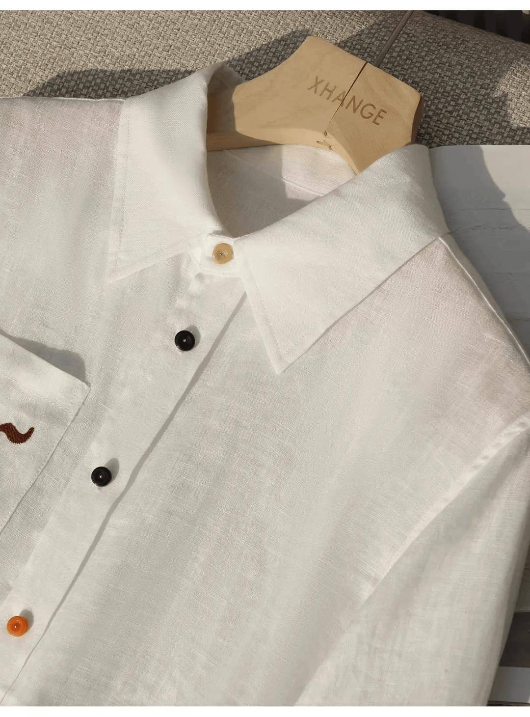 義大利百年“老錢風”，彩虹扣+小馬刺繡苧麻襯衫，穿出定製質感！