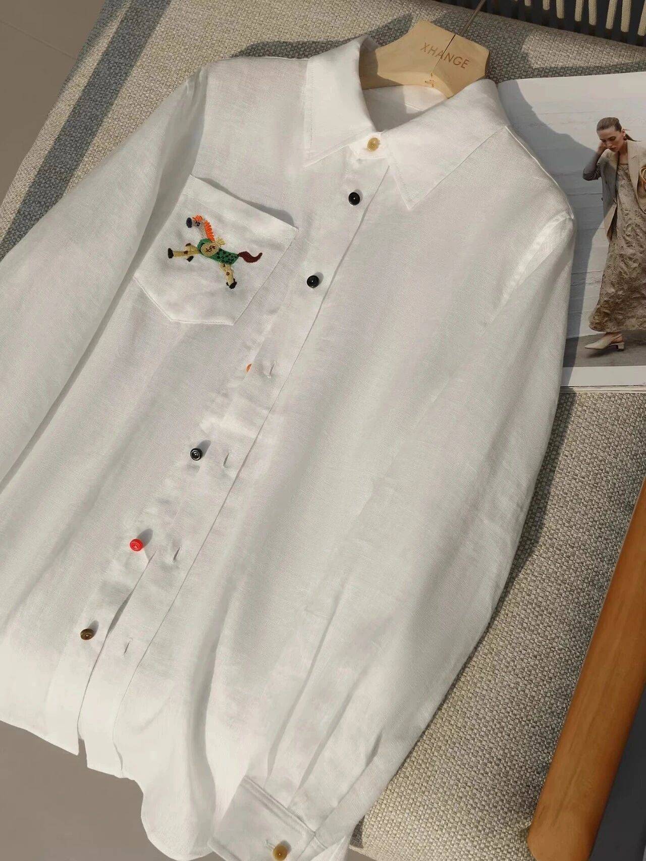 今夏爆火“老錢風”刺繡襯衫！太太顯氣質了