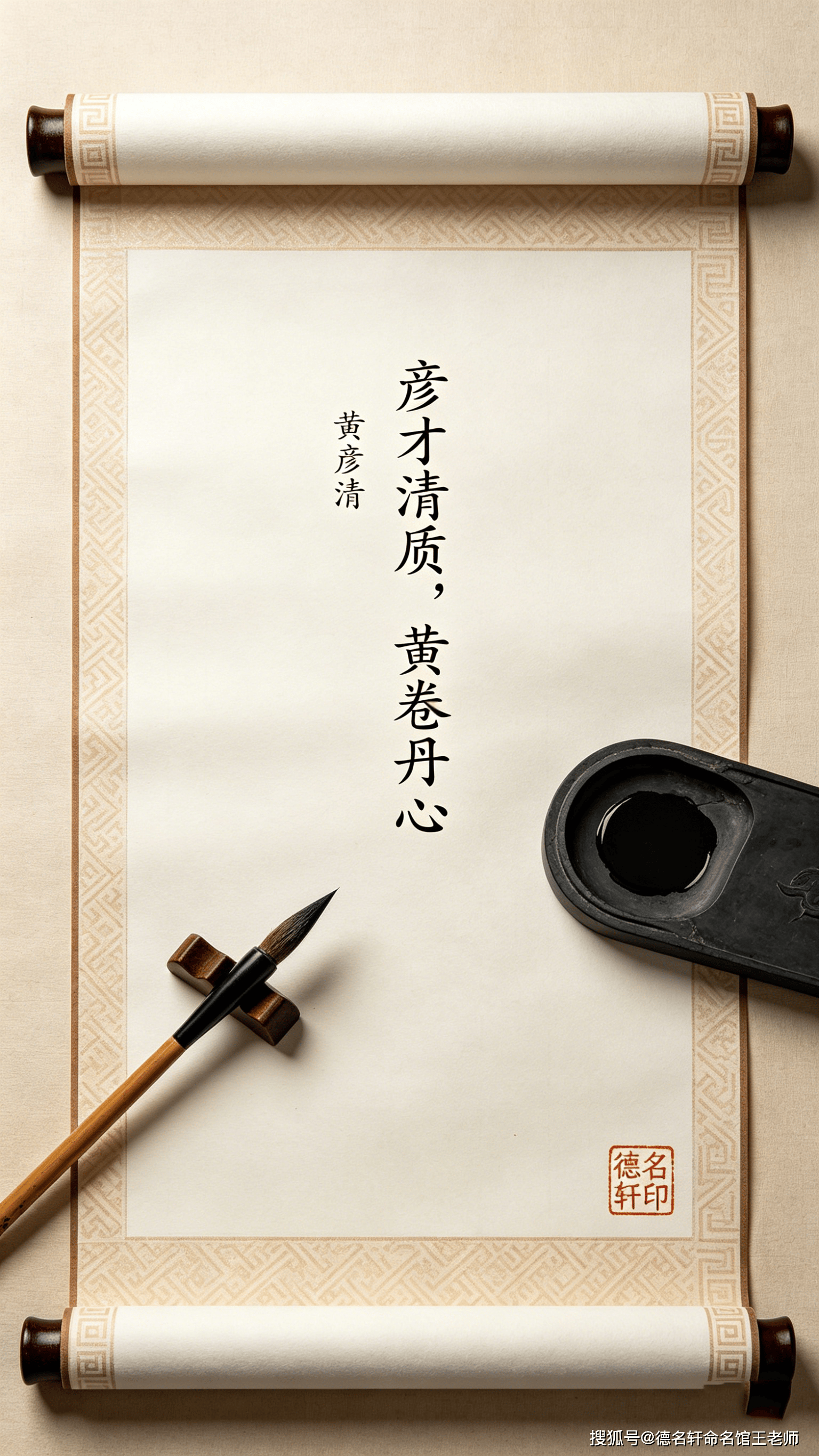 寶寶起名案例 黃彥清：彥才清質，黃卷丹心