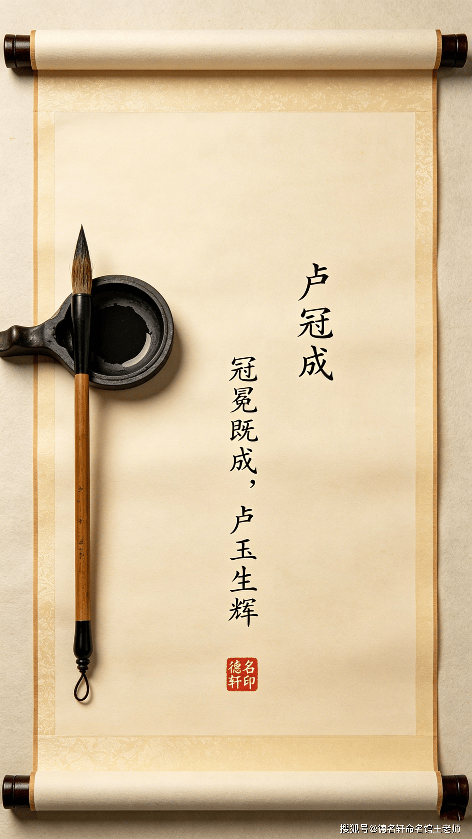 原創寶寶起名案例 盧冠成：冠冕既成，盧玉生輝