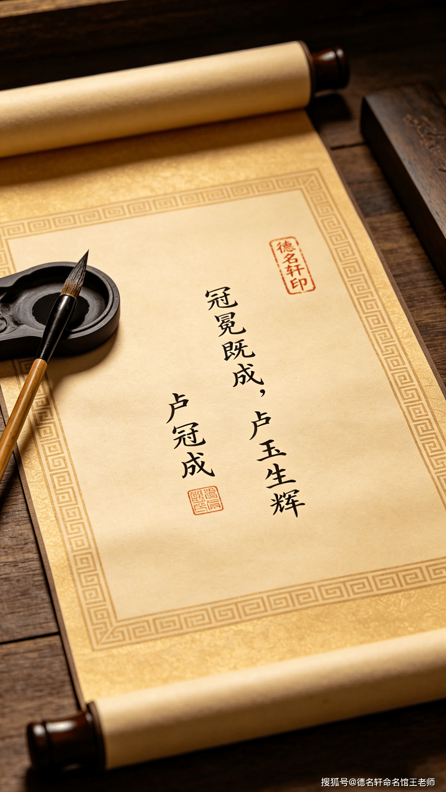 原創寶寶起名案例 盧冠成：冠冕既成，盧玉生輝