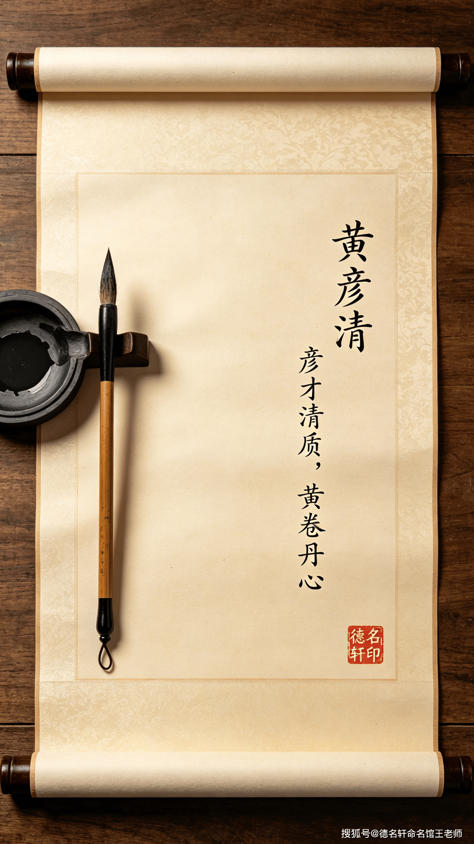 原創寶寶起名案例 黃彥清：彥才清質，黃卷丹心