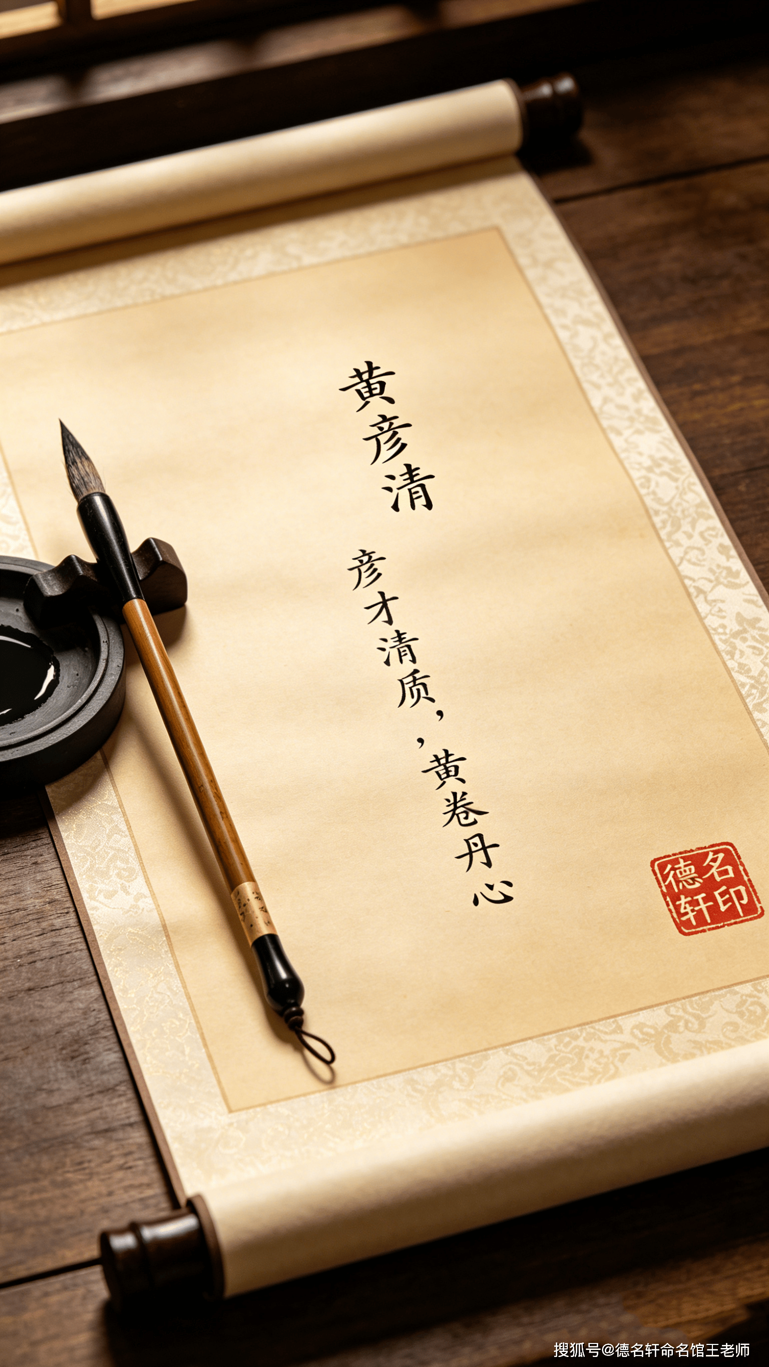 原創寶寶起名案例 黃彥清：彥才清質，黃卷丹心